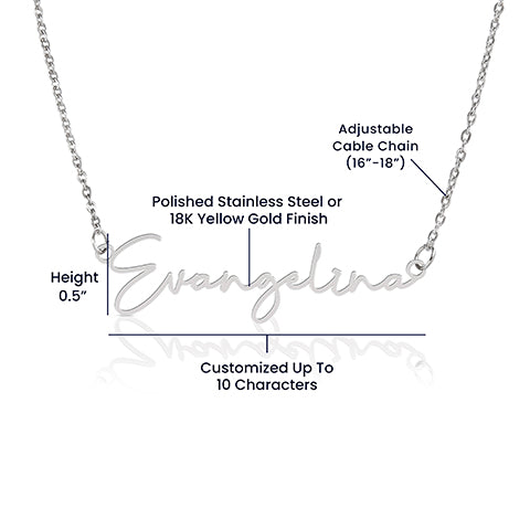 You Matter. Every Step You Take... Customizable Name Necklace