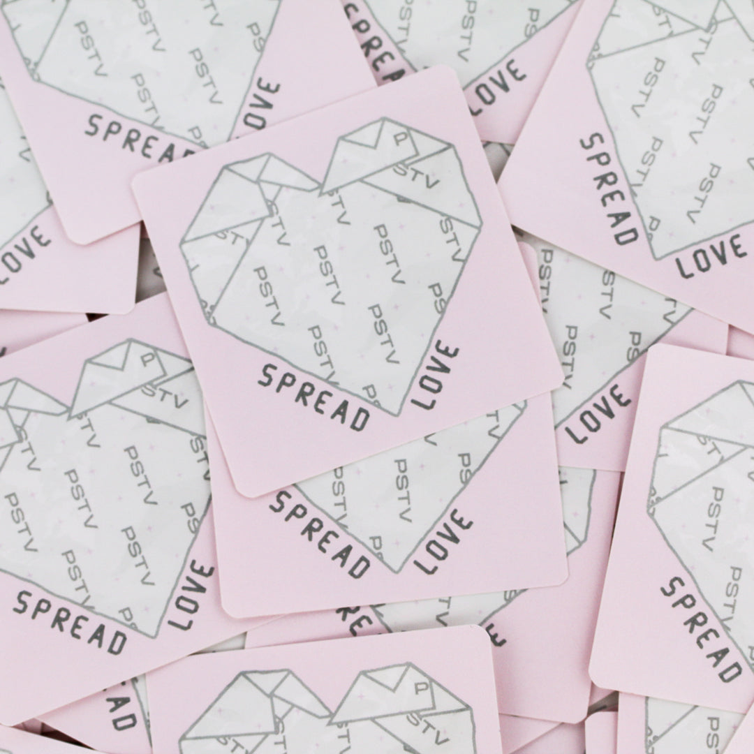 Origami Heart/ Spread Love Sticker