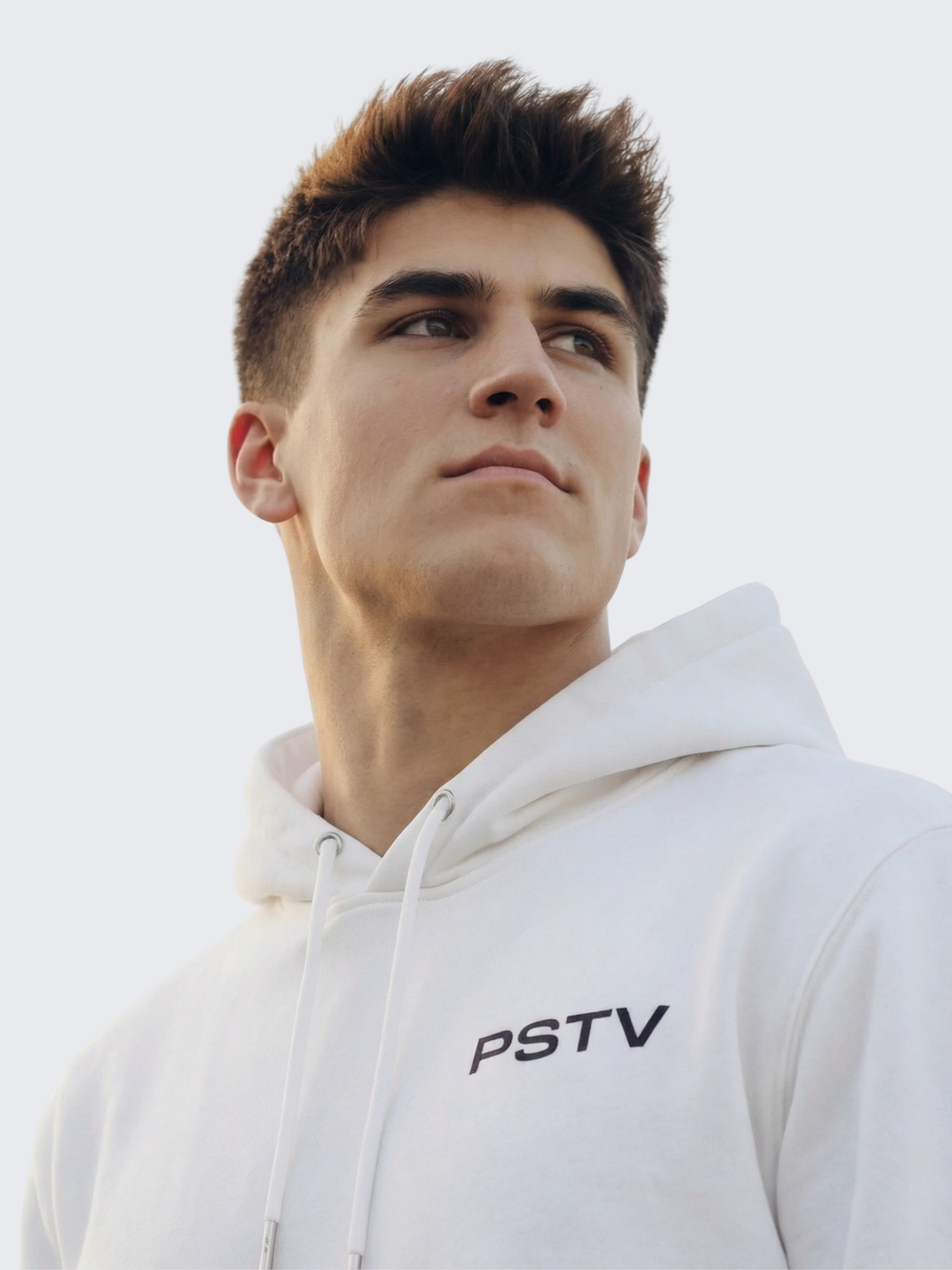 PSTV Logo Heavyweight Hoodie (White)