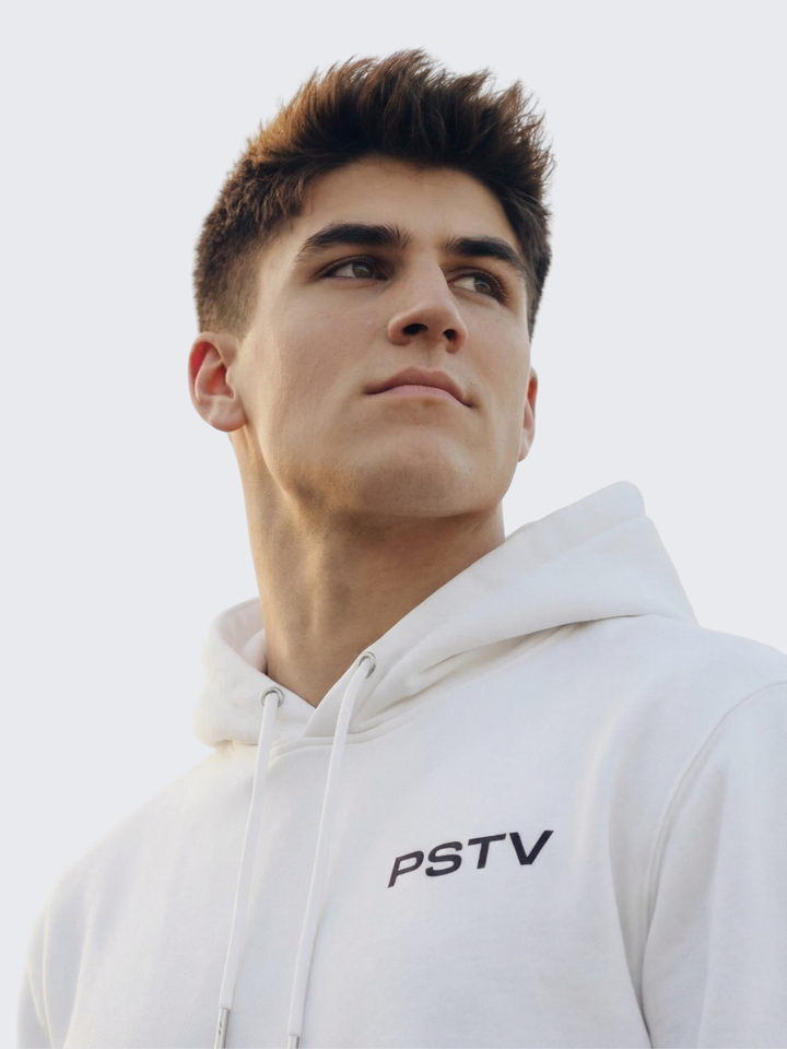 PSTV Logo Heavyweight Hoodie (White)