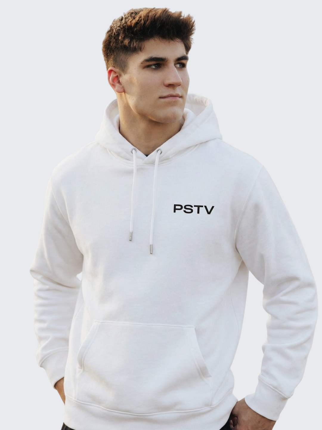 PSTV Logo Heavyweight Hoodie (White)