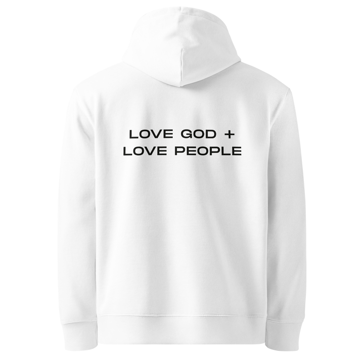 LG | LP Love God, Love People Heavyweight Hoodie | White