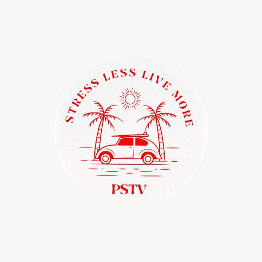 Stress Less Live More Sticker