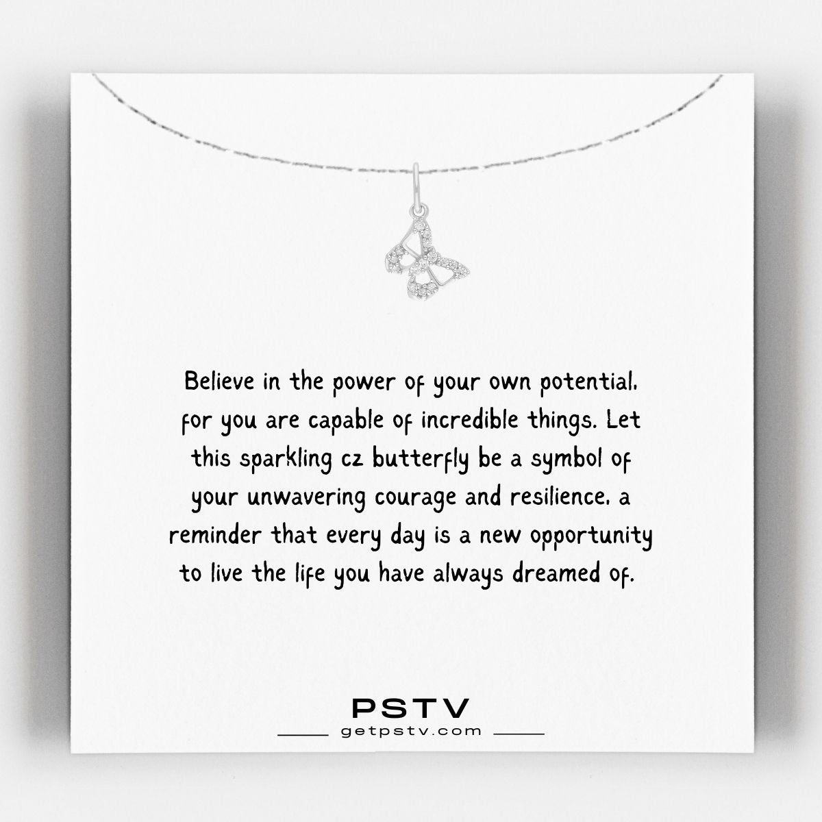 Butterfly CZ Charm Necklace