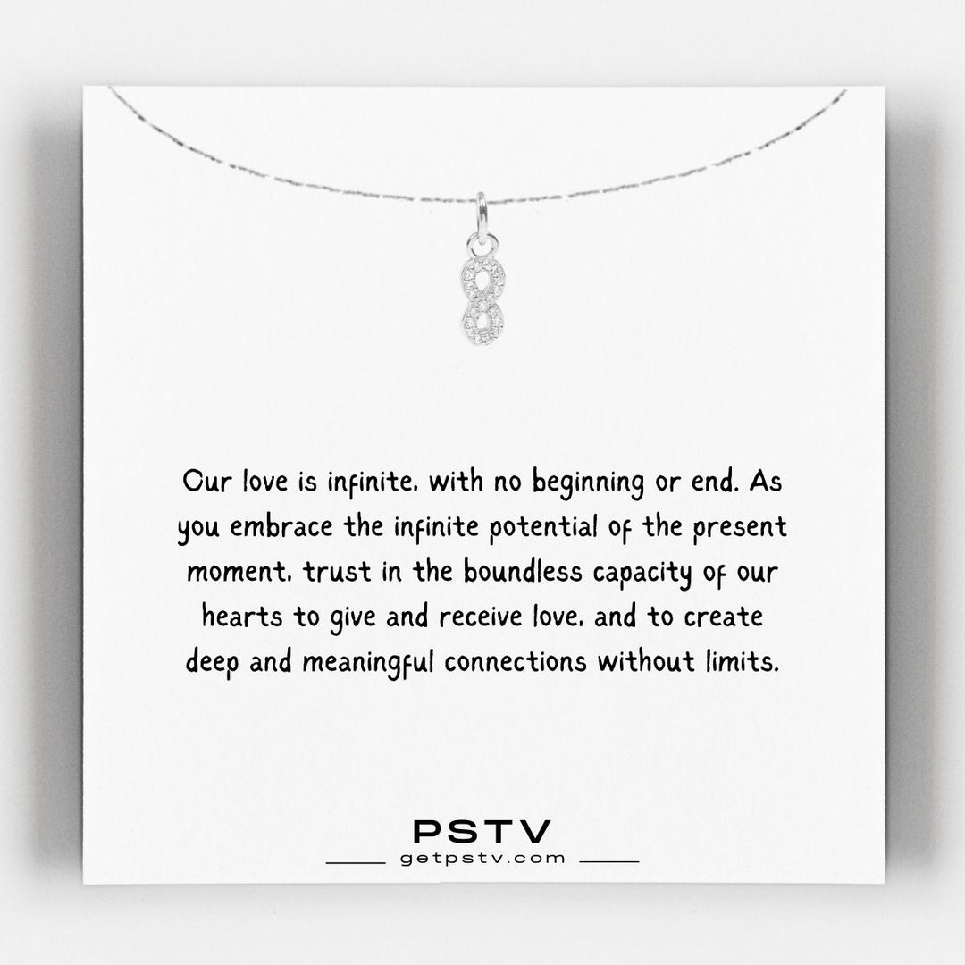 Infinity CZ Charm Necklace