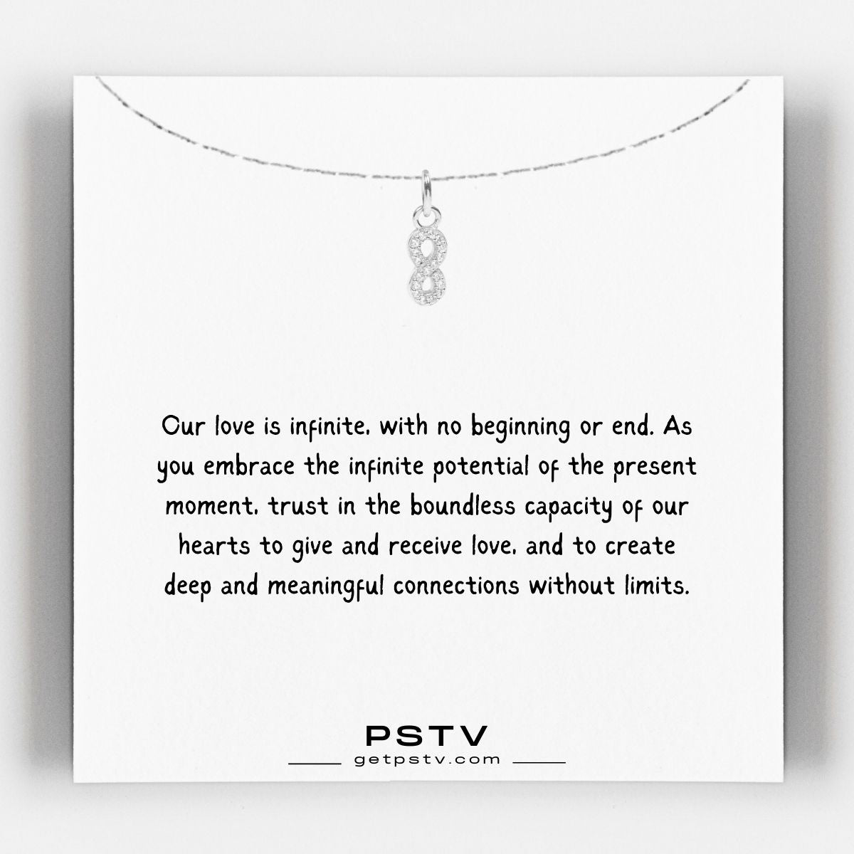 Infinity CZ Charm Necklace