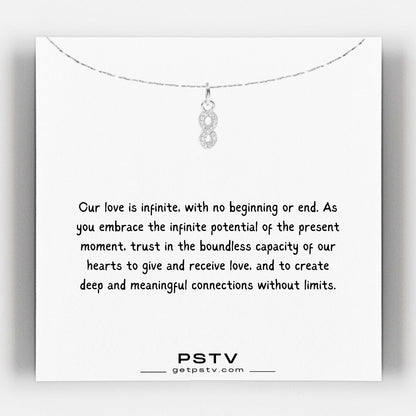 Infinity CZ Charm Necklace