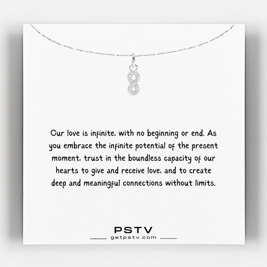 Infinity CZ Charm Necklace
