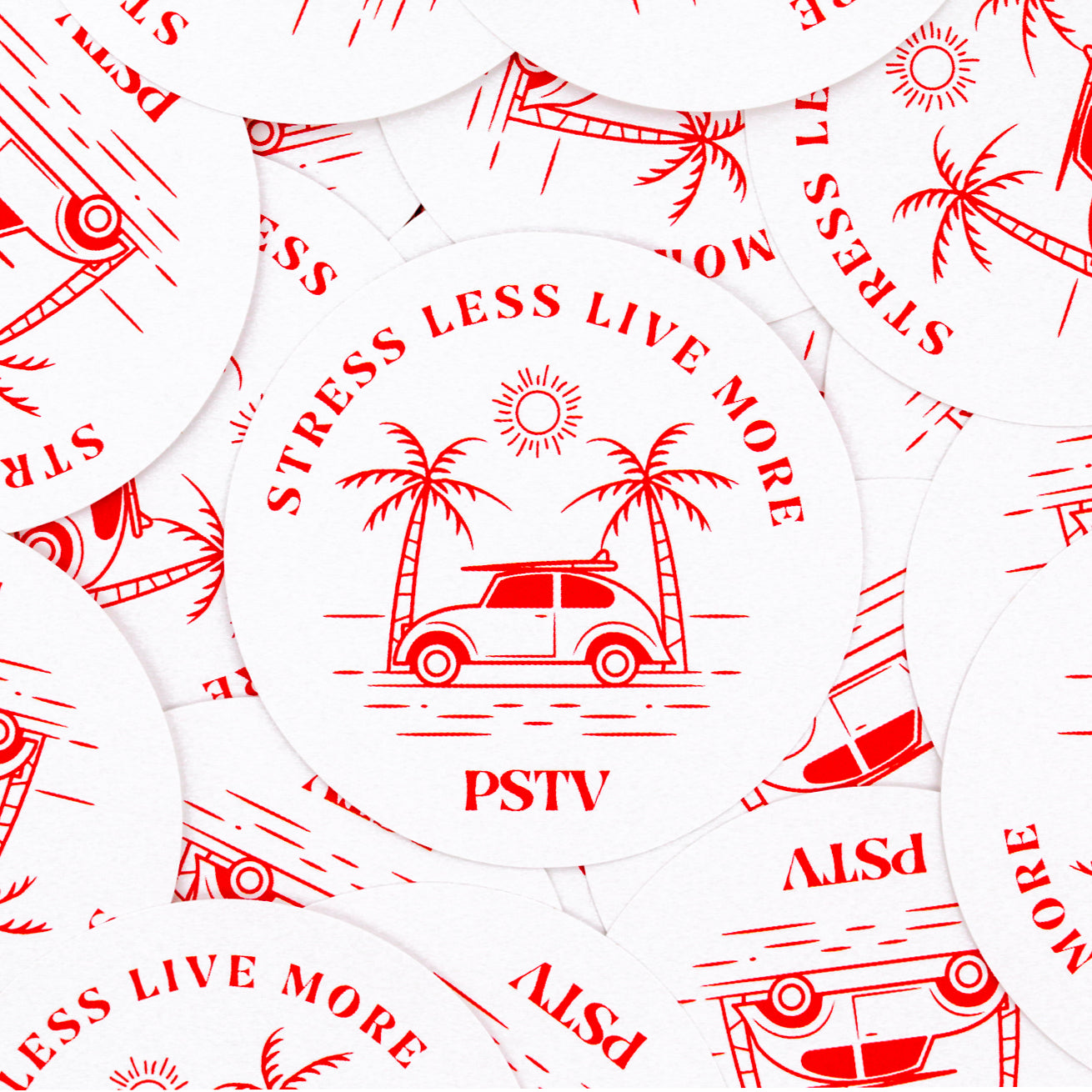 Stress Less Live More Sticker