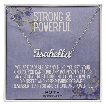 Custom Name Necklace: Strong & Powerful
