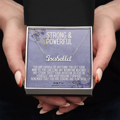 Custom Name Necklace: Strong & Powerful