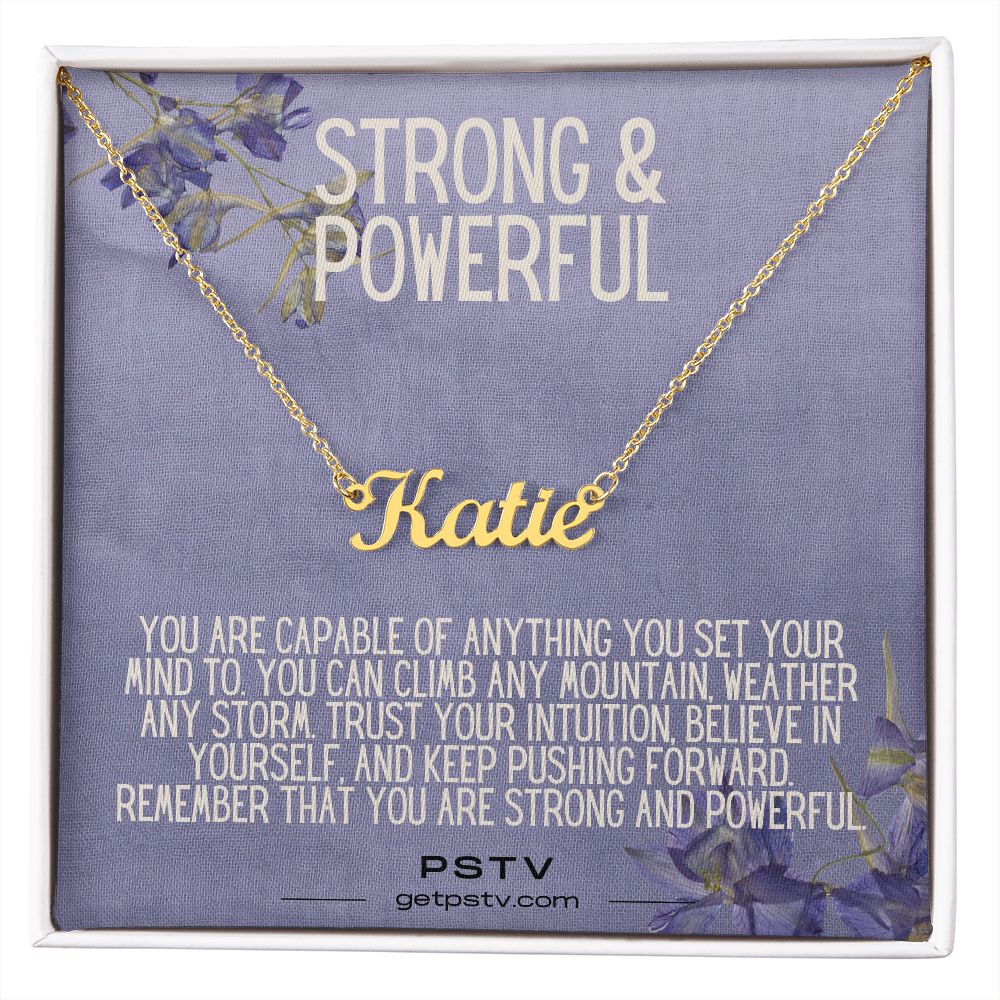 Custom Name Necklace: Strong & Powerful