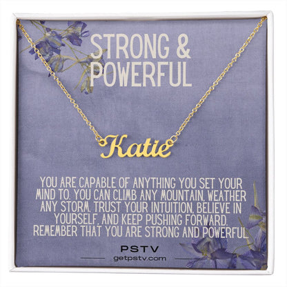 Custom Name Necklace: Strong & Powerful