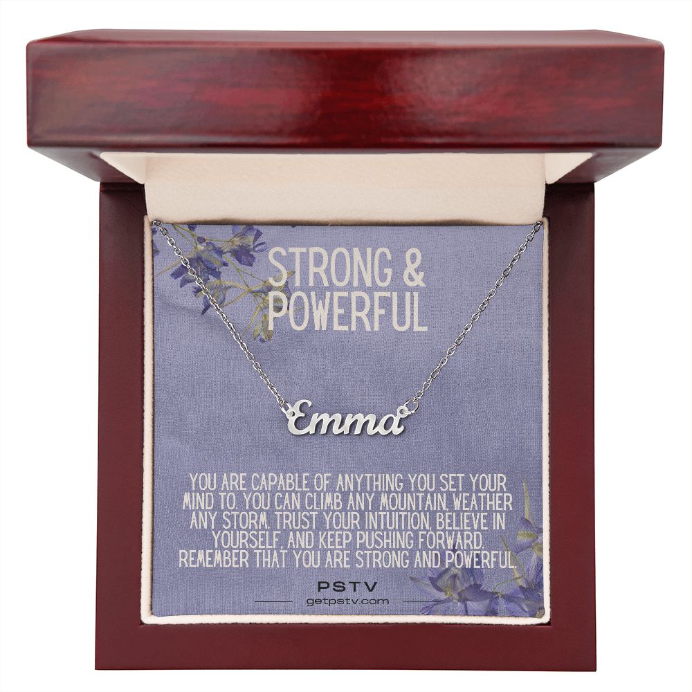 Custom Name Necklace: Strong & Powerful