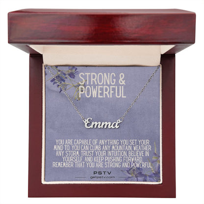 Custom Name Necklace: Strong & Powerful