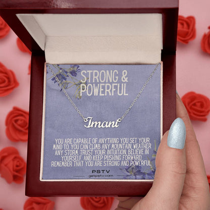Custom Name Necklace: Strong & Powerful