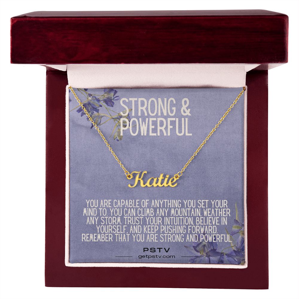 Custom Name Necklace: Strong & Powerful
