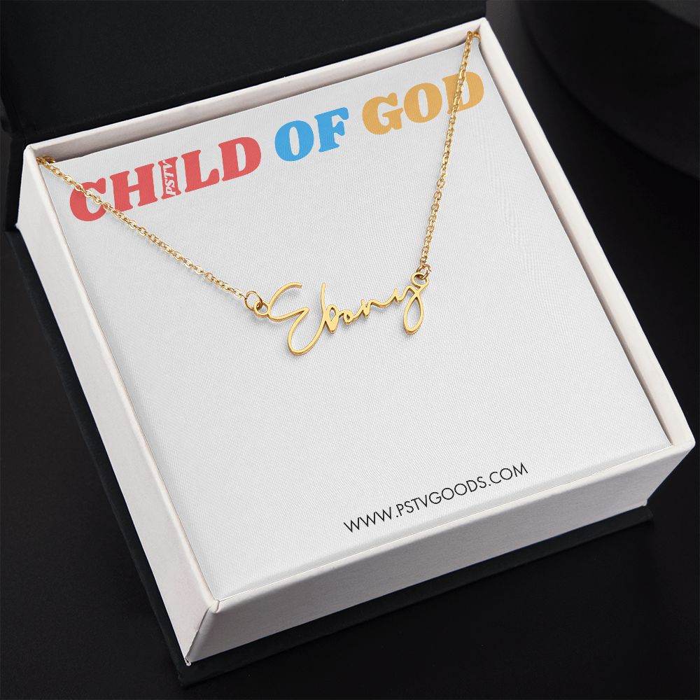 Child of God Signature Style Name Necklace