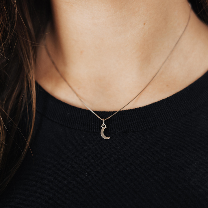 Crescent Moon Charm Necklace